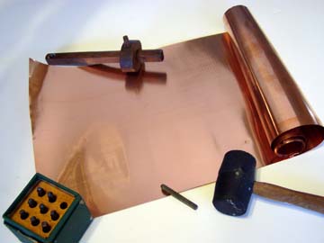 1/4 Inch Thick x 12 Inch Square, Copper Sheet